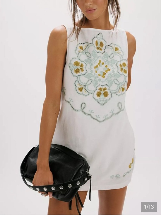 Free People Dresses & Skirts - new Free People Electric Garden mini shift dress in ivory combo